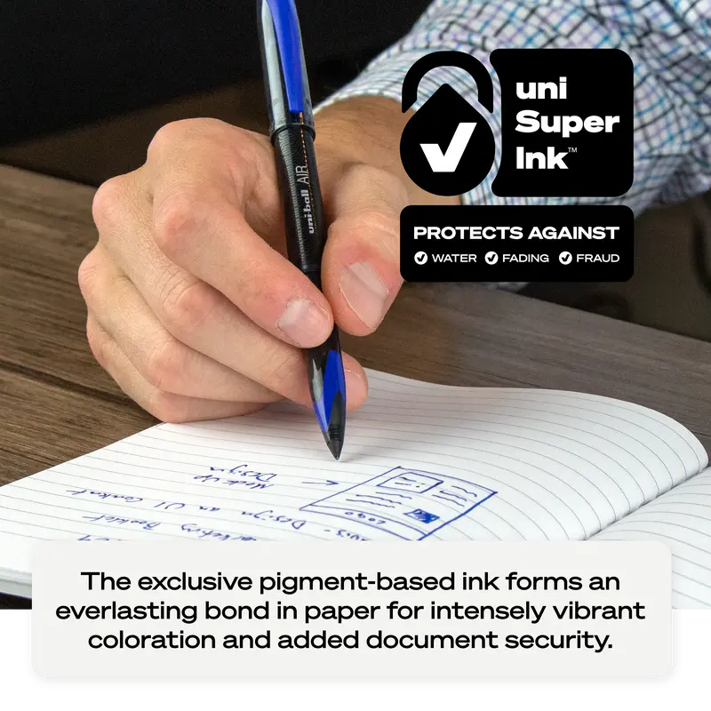 uniball™ AIR Porous Point Rollerball Pens - Adaptable Grip, Variable Width, All Seasons Office Writing Tool