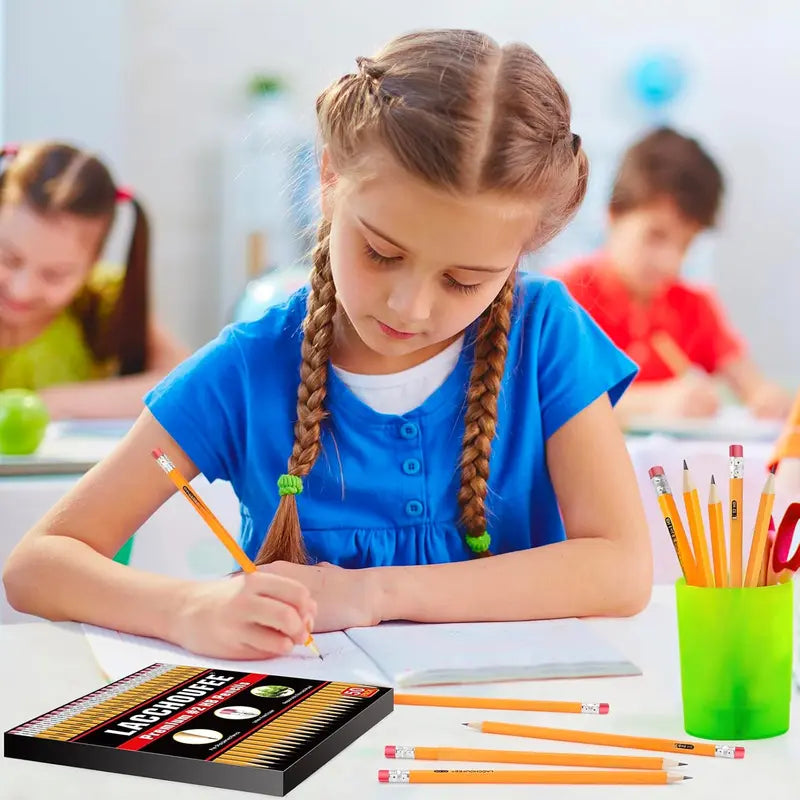 -Cased #2 HB Pencils Bulk, Pre-sharpened with Eraser top, Yellow Pencils for Writhing Drawing, Office, School, Teacher and Classroom Supplies