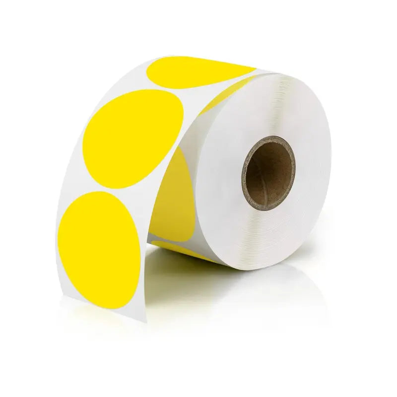 JADENS 2" Diameter Perforated Round Circle Sticker Label - 1 Roll Blue, Self-Adhesive, Waterproof, BPA & BPS Free, Logo Support, 750 Labels, Thermal Printer Compatible for Small Business DIY Use