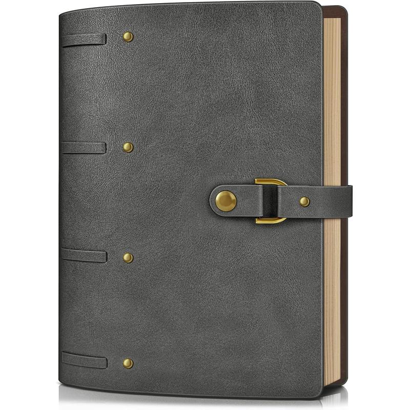 Leather Journal Notebook, A5 Size 6.9 x 9 inches 260 Pages Refillable Travel Notebook with Box, 100 GSM Thick Lined Paper Journal Writing Diary Note Taking for Men and Women - Brown