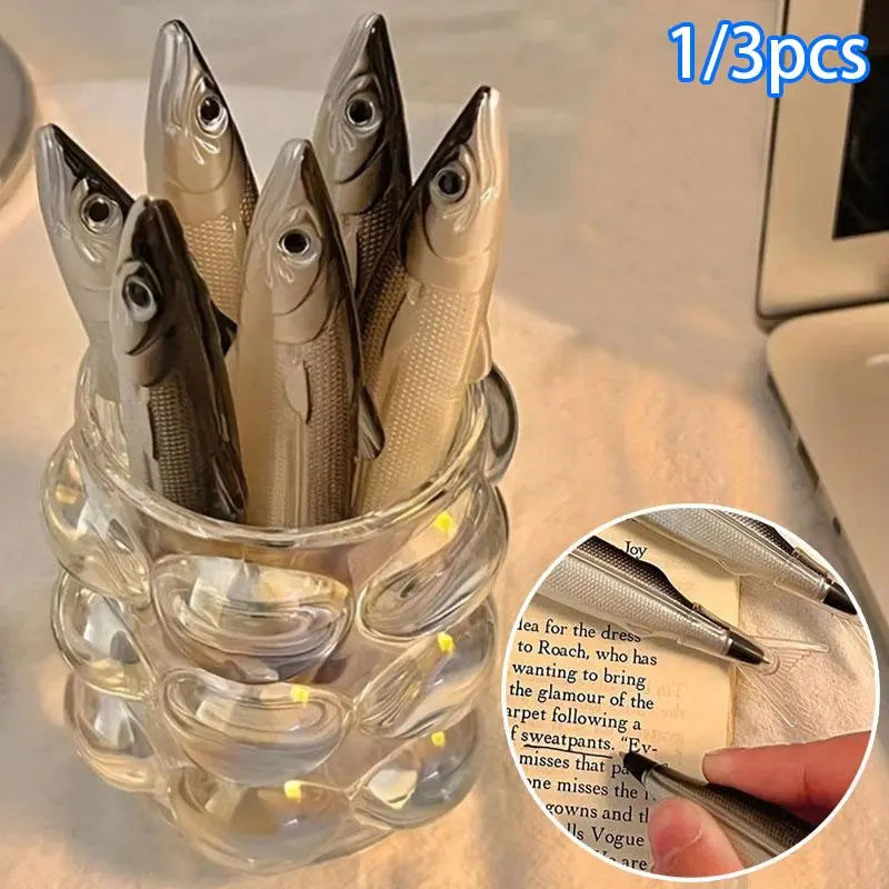 Fish Shaped Ballpoint Pen, 1/3 Pcs Cute Ocean Fish Ballpoint Pen, Creative Salty Fish Simulation Pen, Pens for Students and Adults, Gift Pen, Funny Teacher Pens