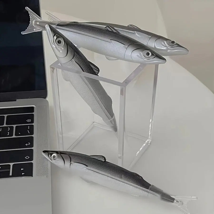 Fish Shaped Ballpoint Pen, 3 Counts Cute Ocean Fish Ballpoint Pen, Aesthetic Pens, Creative Salty Fish Simulation Pen for Students and Adults, Stationery Supplies, Special Pen, Writing Pen, Specialty Pen