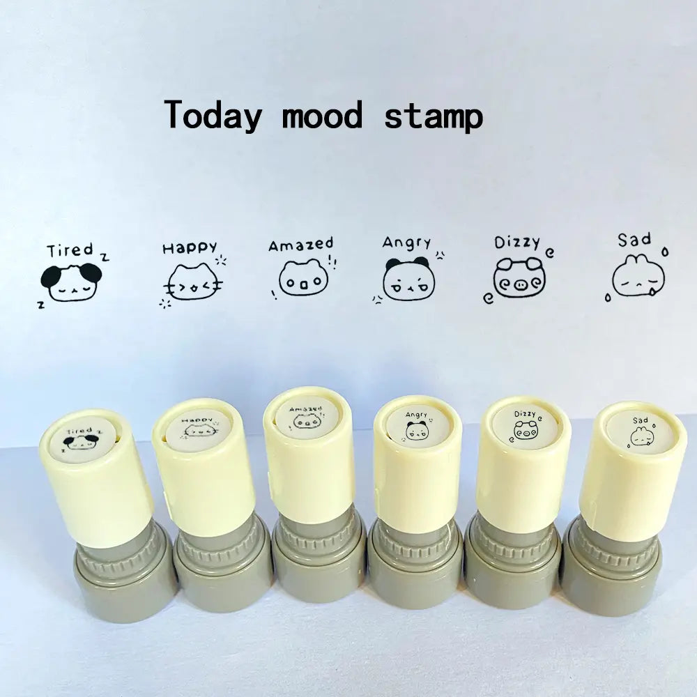 Teacher Grading Stamps Set, Pre-Inked Classroom Emotional Feedback Stamps (happy, Sad, Surprised), Variety of Expressions, Student Feedback, Durable Plastic, Reliable, Office & School Supplies, Classroom Use, Mood Stamps