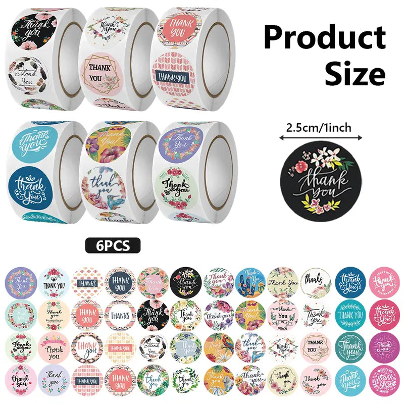 1-Inch Decorative Sealing Stickers Rolls - 3000 Pcs Floral Christmas & Wedding Designs, for Small Business Baking Packaging, Envelope Seals (Home & Festive Party Supplies)