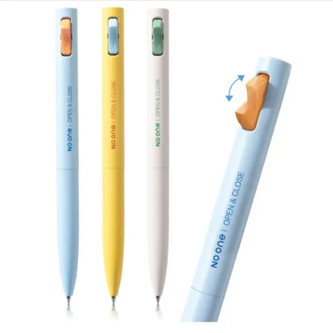M&G Retractable Balanced Weight Gel Pens (3-Pack) - 0.5mm Fine Point, Black Quick-Dry High-Density Ink, Dual-Click Anxiety Tool, Black Writing Pens & Refills, Office Stationery, Fun Desk Supplies, Adulting Gift for ADHD Users