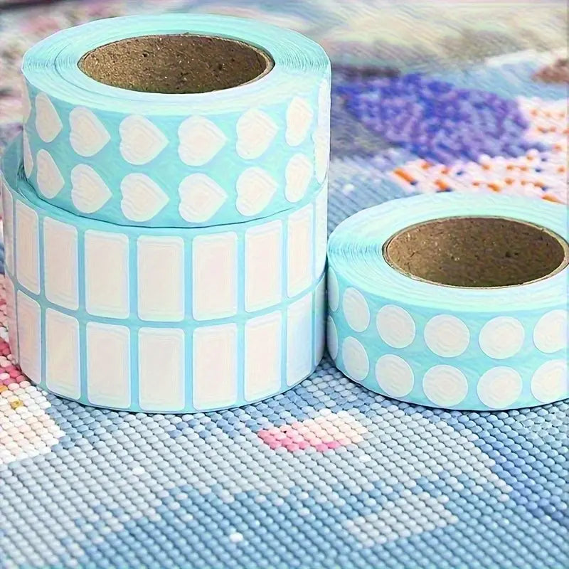 3000pcs/roll Diamond Painting Tools - Square and Round Classification Label Stickers for Easy Diamond Distinguishing and Storage Includes Labels Sticker Paper Self Adhesive Label