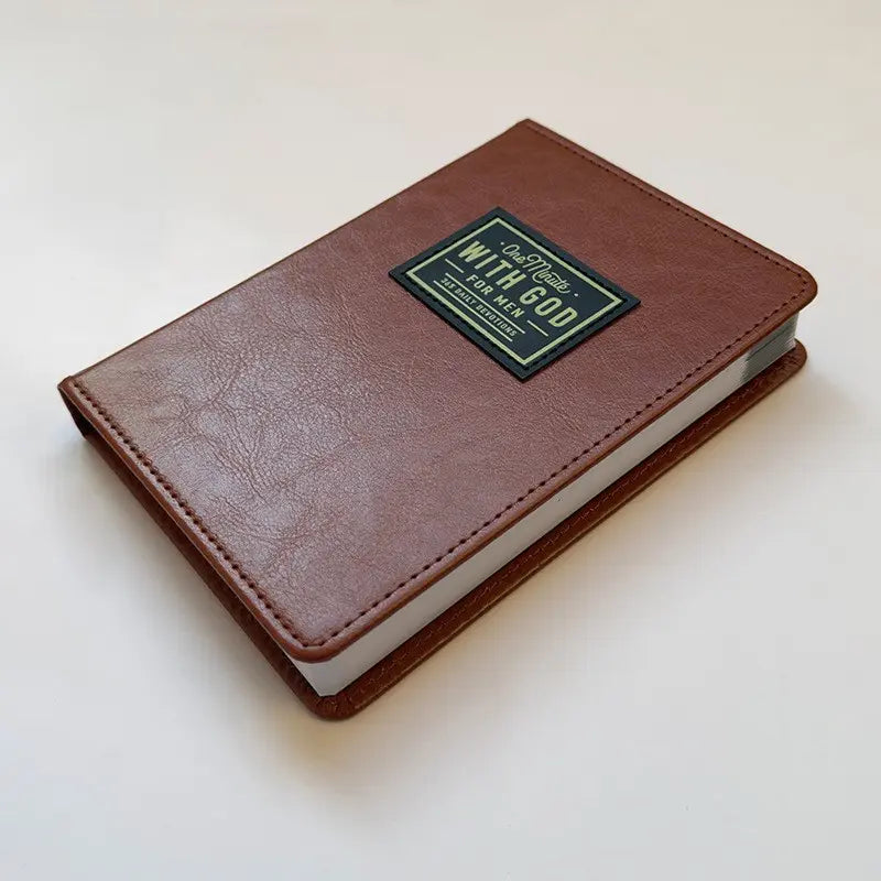 One Minute with God for Men, 365-Day Daily Prayer Leather Book, Essential Spiritual Companion, Devotional Journal, Prayer Notebook, Perfect for Morning Devotions