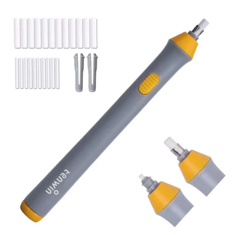 Tenwin Cordless Electric Eraser Kit - Couture Creations Creative Detailer Tool with High Speed Rot., 22 Refills & Interchangeable Tips, for Precise Erasing of Sketch Pencils/Drafting, Ideal for Artists, Back to School Haul