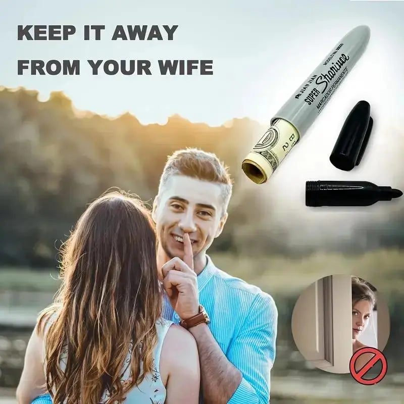 Marker Pen, 1 Count Portable Marker Pen with Secret Inner, Safety Pen for Hiding Valuable Items, Office Stationery & Supplies