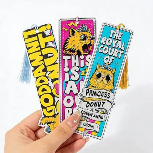 3Pcs Dungeon Crawler Carl Princess Donut Acrylic Bookmarks, Book Accessories, Funny Cat Page Markers, Gifts for DCC Fans & Book Lovers (3PCS-Cat)