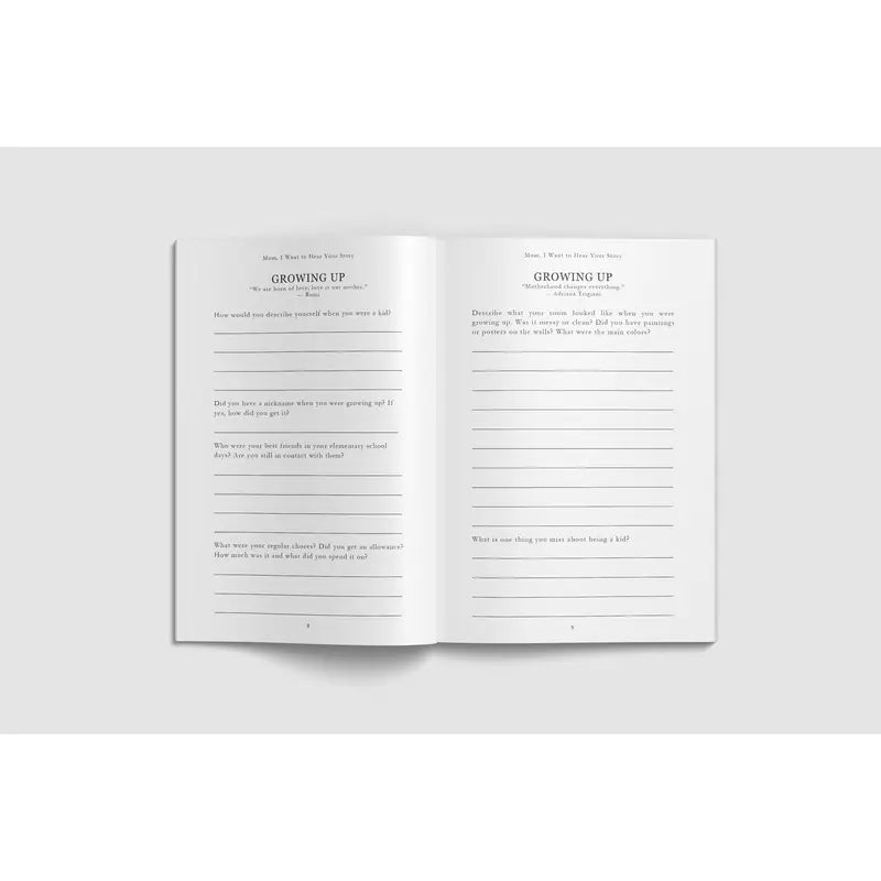 Mom, I Want to Hear Your Story - The Gift That is a Keepsake Journal of Her Life - Mother's Day Gift Birthday Gift Elegantly  Designed, Memory Journal, Stationery Gift