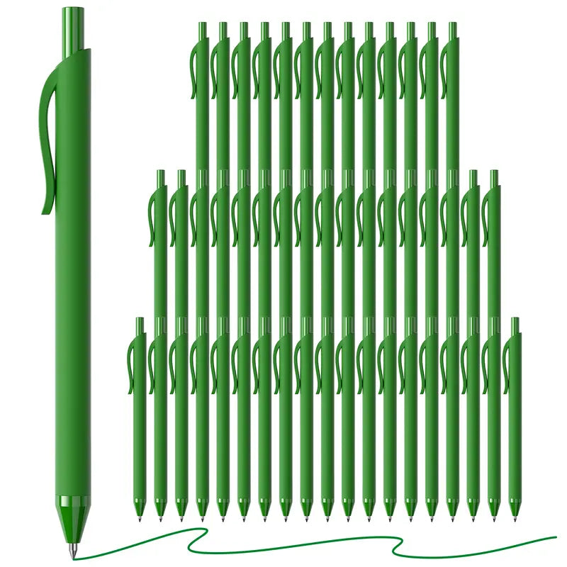 50 Pack Black Ink Pens - Bulk 1.0MM Medium Point Ballpoint Pens with German Ink for Smooth Writing No Bleed Retractable Design Ideal for Office & School