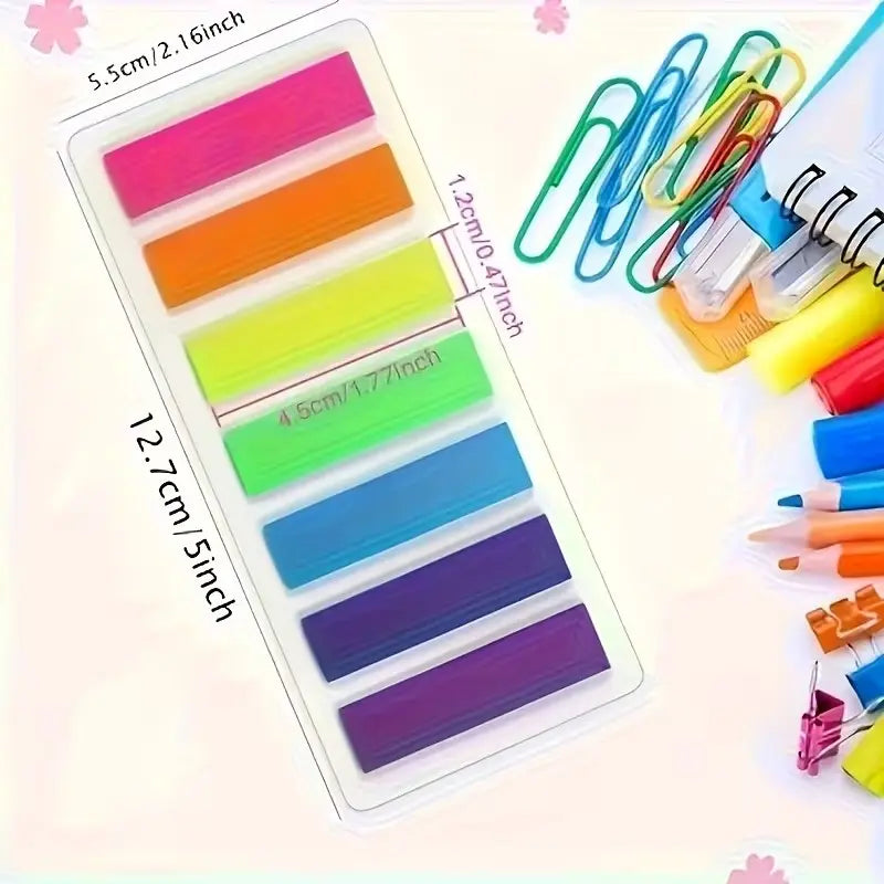 140 Sheets (7 Colors) Transparent Writable Sticky Notes, Clear Page Markers Stickers, Sticky Labels, Index Dividers, Adhesive Tabs for Student Reading, Bookmarks, Office Supplies & Stationery Use, Writing Surface, Highlighting