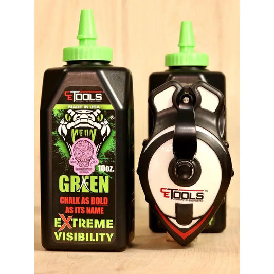 SnapBack Chalk Line + Mean Green Chalk – Bundle