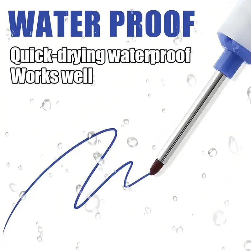 Long Nib Marker, 20mm Tip Quick-Dry Home Improvement Marker with Waterproof Performance, 10-Count (4/5/20-Count Options), Premium Wear-Resistant Plastic, Durable and Versatile Office Stationery for Wood/Wall/Plastic, Precision Woodworking Tool