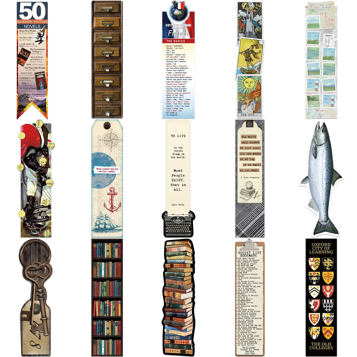 30pcs Motivational Bookmarks, 30 Unique Designs Dual-Sided Printed Paper Bookmarks, Inspiring Book Markers, Book Accessories for All Ages