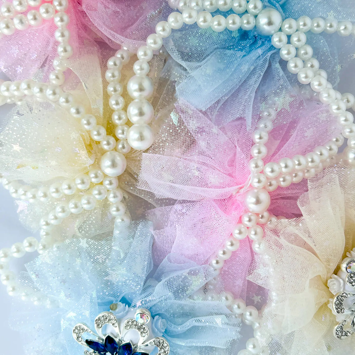1pcs Innovative Crown Pearl Mesh DIY Jewelry, Perfect Gift for Girly Keychain, Handmade Phone Chains, Keychains, Pen Charms, Indoor Decor, Car Accessories