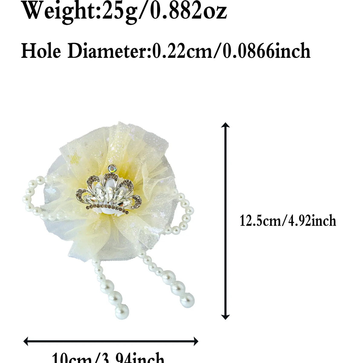 1pcs Innovative Crown Pearl Mesh DIY Jewelry, Perfect Gift for Girly Keychain, Handmade Phone Chains, Keychains, Pen Charms, Indoor Decor, Car Accessories