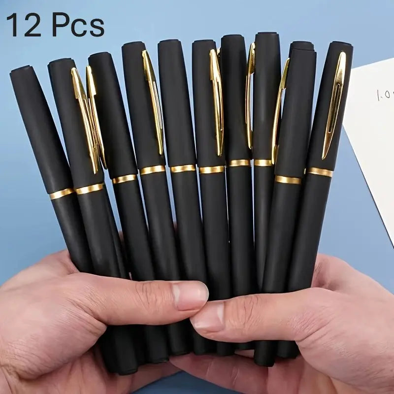 0.5mm Black Gel pen for Business Signature,School accessories,Business office,School student,Stationery supplies,office Supplies,Gift for Students& Adults Style Accents Functional Suitable Design
