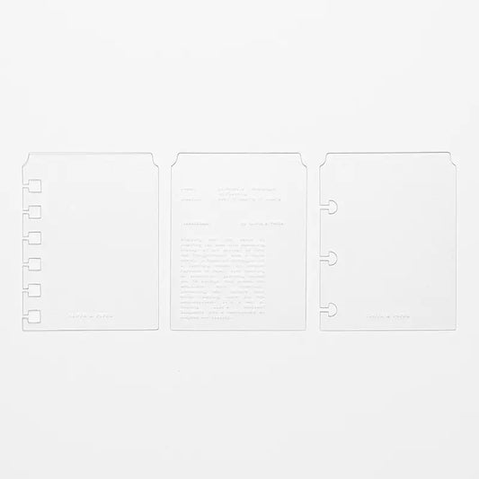 Page Markers | Set of 3 - Stylish Practical Multi-functional Page Markers with Unpunched Spiral Punched & Ringbound Discbound Layouts for Any Planner Adhesive Tabs Book Accessories