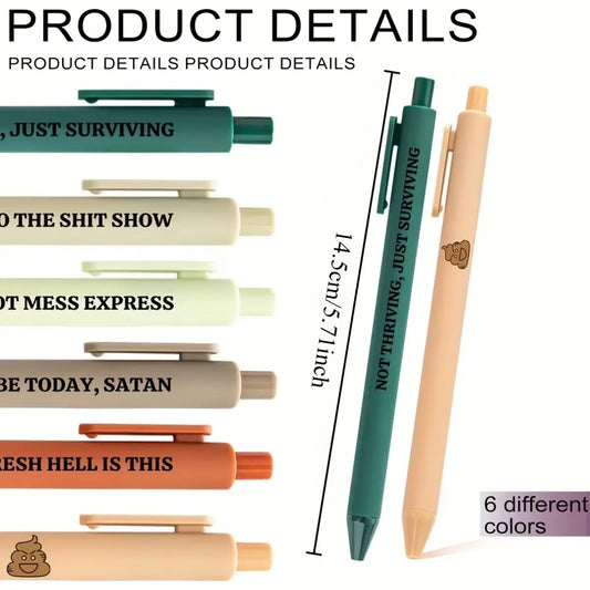 12/24/36 Pcs Gel Ink Funny Pens, Ballpoint Pen Set, Motivational Pen for Coworkers, Inspirational Pens Bulk, Smooth Writing Black Ink, Affirmation Pen for Teachers, Gifts for Office Friends, Colleagues, Writing Stationery, Stationery Writing Tools