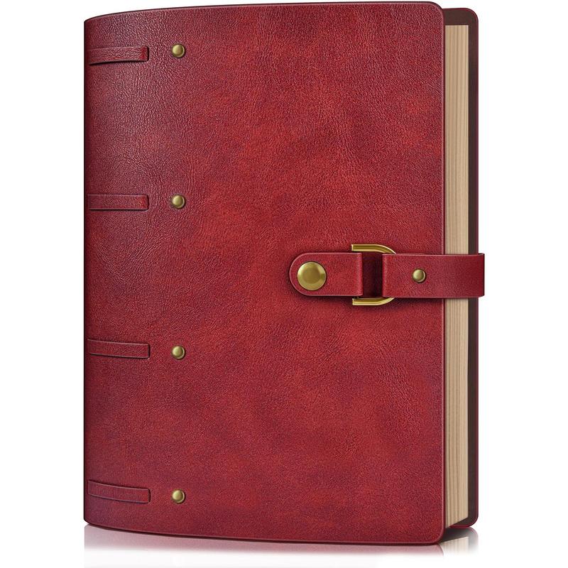 Leather Journal Notebook, A5 Size 6.9 x 9 inches 260 Pages Refillable  Travel Notebook with  Box, 100 GSM Thick Lined Paper Journal Writing Diary Note Taking for Men and Women - Brown