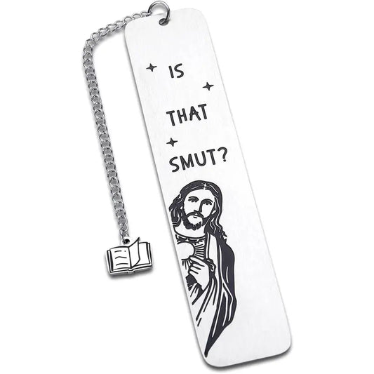 Unisex Engraved Stainless Steel Bookmark with Chains - Hypoallergic Rust-Resist Steel Page Marker, Lasting Scratch-Resistant Shine, Funny Bookish Gag Gift for Book Lovers, Festive Home Supply