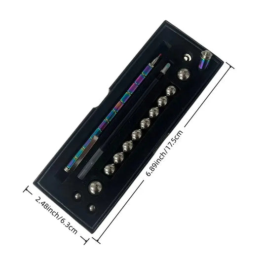 Rainbow Magnet Metal Writing Pen Toy, DIY Adult Multifunctional Pen, Metal Signature Pen, Aesthetic Pens, Fancy Pen, Creative Gift for Graduation, Back-To-School, Christmas Classroom Party