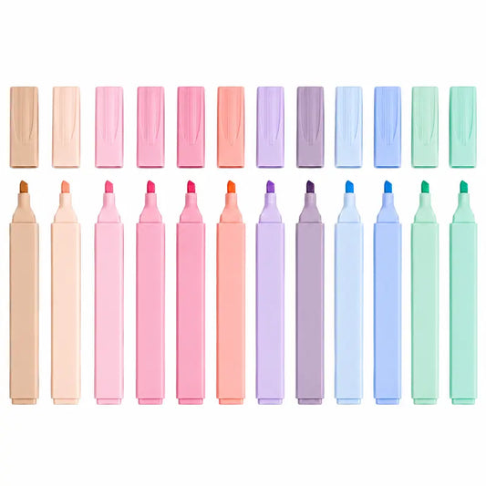 12 Pcs Pastel Bible Highlighters | No Bleed Gel Highlighter Set, 12 Color Study Markers for Bible Journaling, Notes & School Supplies Colorful Marker Pen Dual Tip Highlighters Multicolor Pen Multi Colored Pens Coloring Markers Coloring Markers