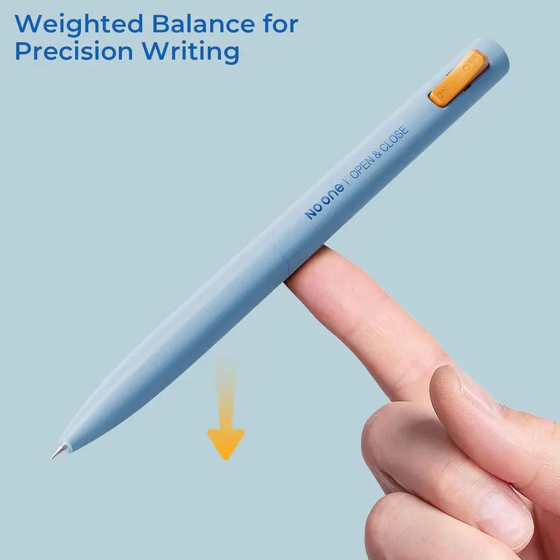 M&G Retractable Balanced Weight Gel Pens (3-Pack) - 0.5mm Fine Point, Black Quick-Dry High-Density Ink, Dual-Click Anxiety Tool, Black Writing Pens & Refills, Office Stationery, Fun Desk Supplies, Adulting Gift for ADHD Users