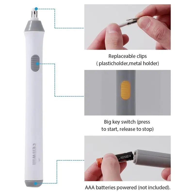 Tenwin Cordless Electric Eraser Kit - Couture Creations Creative Detailer Tool with High Speed Rot., 22 Refills & Interchangeable Tips, for Precise Erasing of Sketch Pencils/Drafting, Ideal for Artists, Back to School Haul