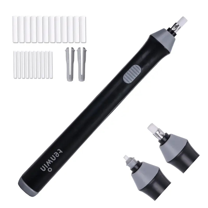 Tenwin Cordless Electric Eraser Kit - Couture Creations Creative Detailer Tool with High Speed Rot., 22 Refills & Interchangeable Tips, for Precise Erasing of Sketch Pencils/Drafting, Ideal for Artists, Back to School Haul
