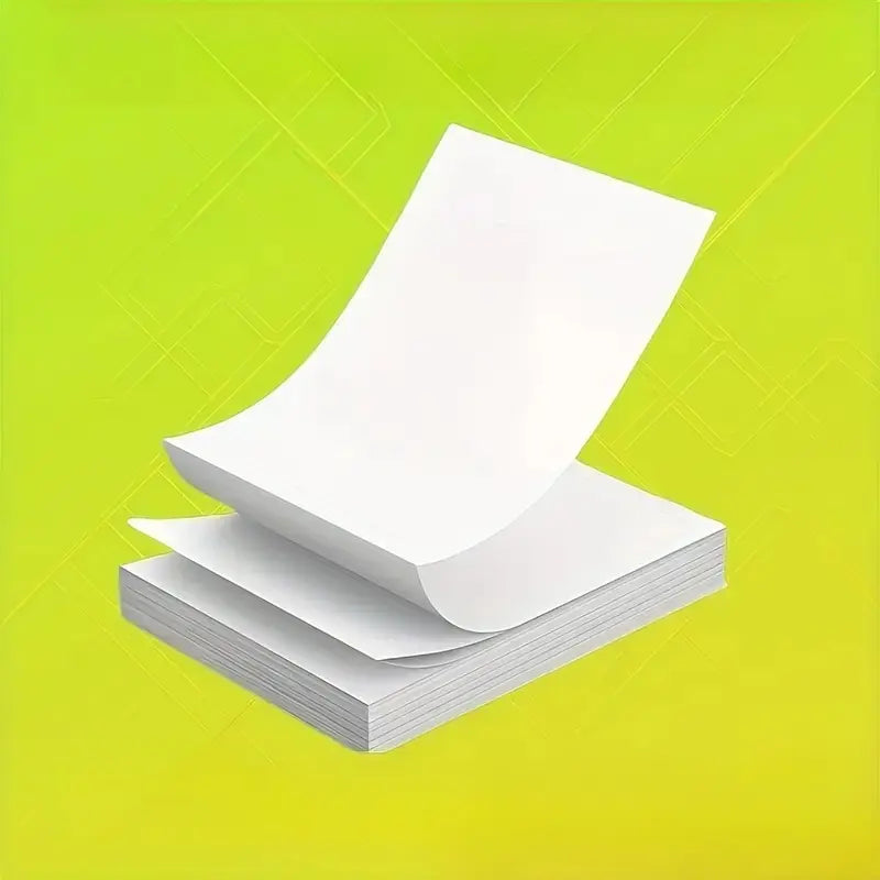 100 Sheets A4 Continuous Thermal Paper, Folded Printing Paper for Portable Printers, Office Home Restaurant Compatible Multi-Function Design, Office Stationery Supplies