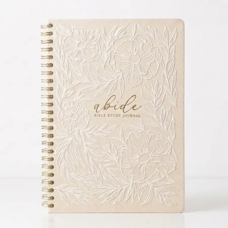 Mr. Pen Abide Hardcover Journal Notebook - A5 Linen Cover, 136 Pages 120gsm Paper, Gold Metal Spiral, Collaborative Journal Supplies, Devotional Reflection Tool, Christian Gift for Women (SOAP Method)