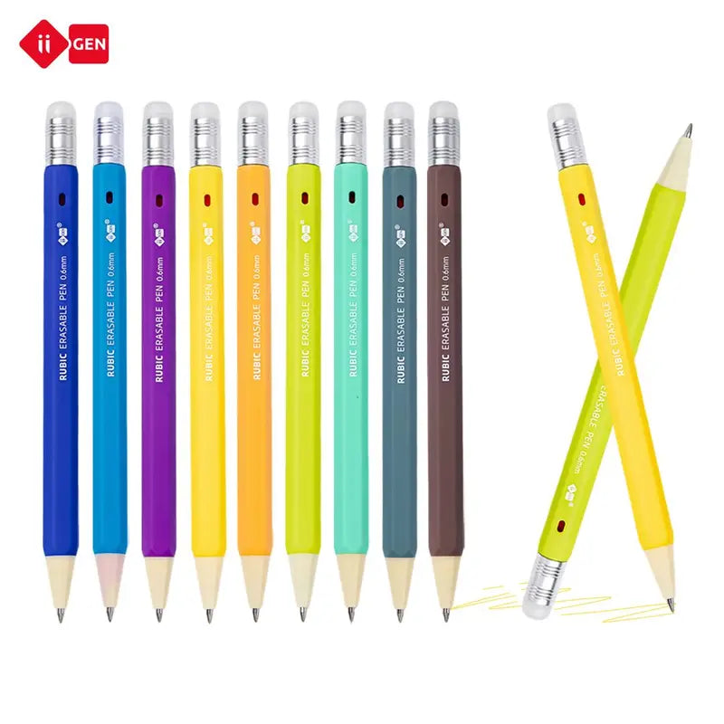 iiGEN RUBIC 36-Color Erasable Gel Pens Set - 0.6mm Retractable Pens, Smooth Writing, Heat-Sensitive Erasable Ink, Colorful Pens for Journaling, Drawing & Planning