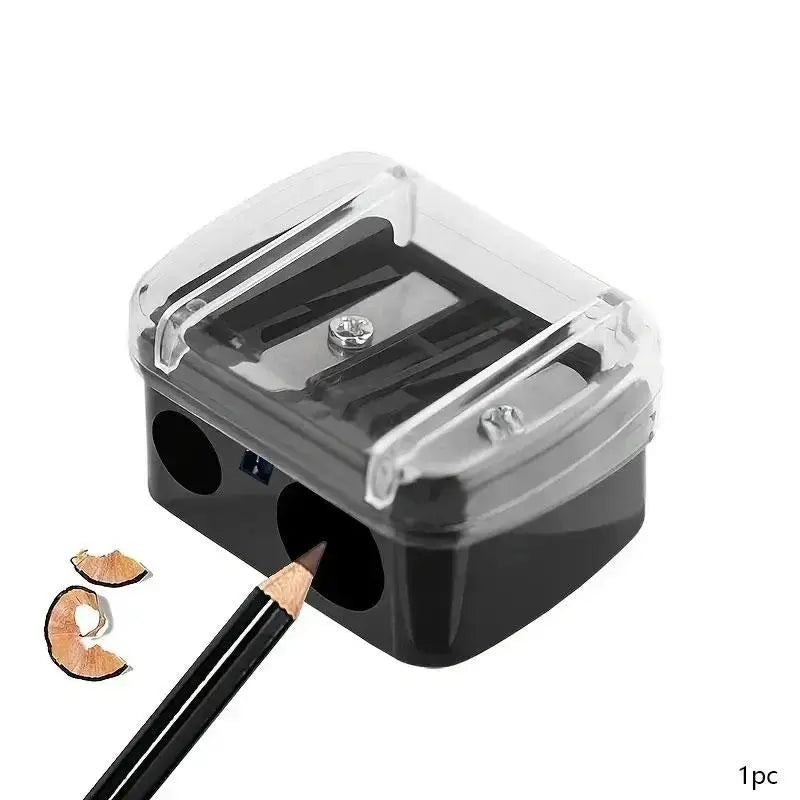 Double-Hole Manual Pencil Sharpener, 1 Pc Portable Pencil Sharpener, Stationery Supply, Art Supplies, Office Stationery Supplies, Study Tool