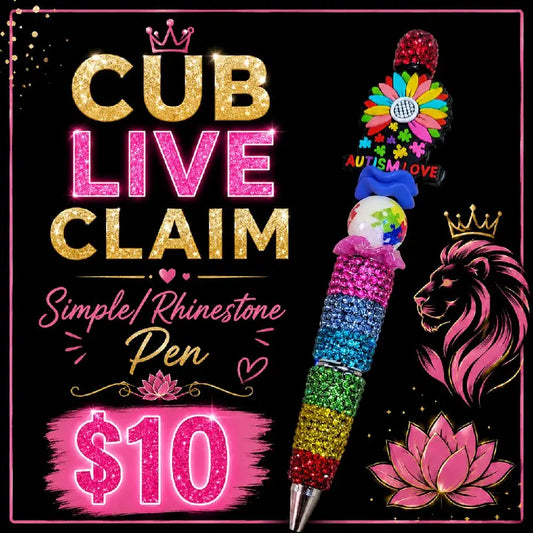 CUB Rhinestone Decor Sparkling Refillable Ink Pen - Whimsical Style Ink-Based Portable Pen & Refill, Nurse Office Specialty Writing Tool, Journaling Self-Care Accessory, Free Gift ($10) [Personalized Engraving Compatible], Ink Pens, Portable Pens & Refill