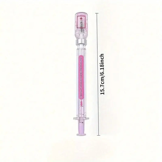 4 pcs, gel pens, novelty pens, Unique Pens, smooth writing pens, novel vaccine shape, needle ball writing pen, quick-drying ink, doctor and nurse gift, decompression syringe design, random colors, Stationery Writing Tools
