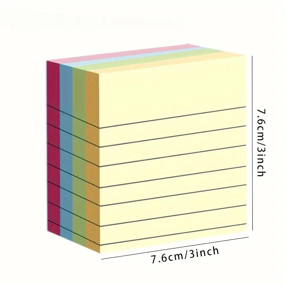 2 Books 400 Sheets Multicolor Sticky Notes Set, Sticky Note Tabs, Portable Adhesive Labels for Students and Office Workers, Self-Adhesive Stickers, Office Supplies