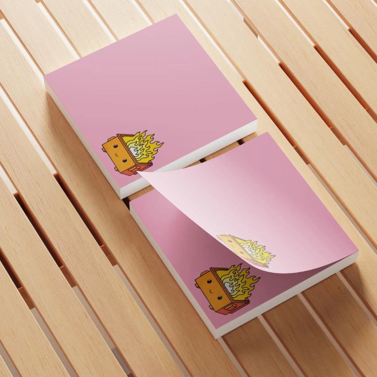 Dumpster Fire Sticky Note, 4 Counts/set Cartoon Sticky Note, Adhesive Note Pad for School Office Home Supplies Students Teachers Gift, Sticky Notes Set