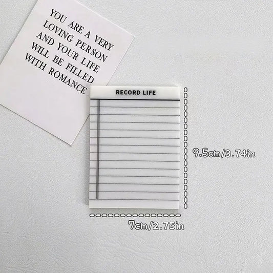 4pcs New Printed Post-It Notes Planner Set, Grid Sticky Notes & Semi-Transparent Waterproof Stickers, Daily Messages, Writing, Tracing, Reminders, Organization, Grid Notepad, Home Office, Office Stationery Supplies