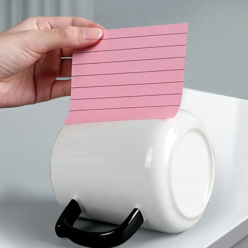 3x3 In Colorful Self-Stick Notes (200 Sheets) - Self-Adhesive, Removable, Lined, Easy to Stick/Peel Office Accessories for Meeting, Task Organization, Home Use