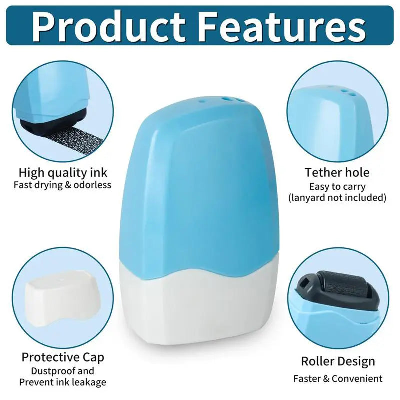 Lotosug Identity Theft Protection Roller Stamp for Hiding Sensitive Information, 1 Count Confidential Roller Stamp, Anti Theft, Privacy & Security Stamp, Designed for ID Blackout Security, Office Supplies, BackToSchool