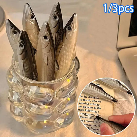 Fish Shaped Ballpoint Pen, 1/3 Pcs Cute Ocean Fish Ballpoint Pen, Creative Salty Fish Simulation Pen, Pens for Students and Adults, Gift Pen, Funny Teacher Pens