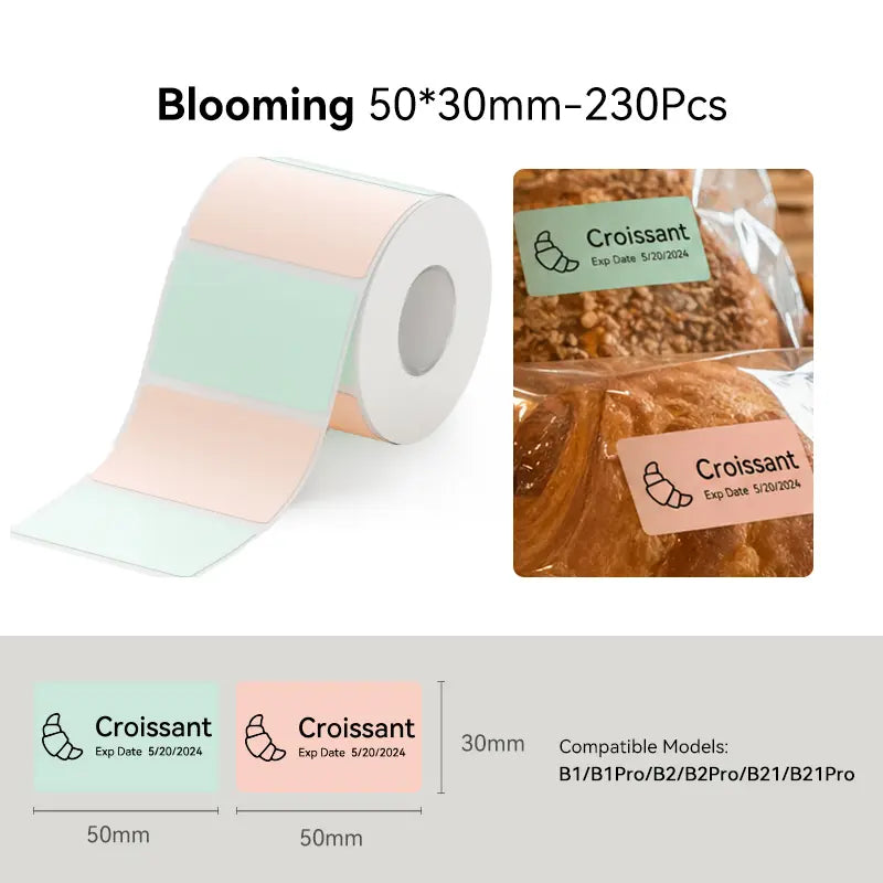 NIIMBOT BPA-Free Degradable Peel-Stick Transparent Thermal Paper Labels for B-Series (b21/b3s) Printers - Direct Print, Leave No Trace Adhesive for Small Businesses, Mason Jar Use