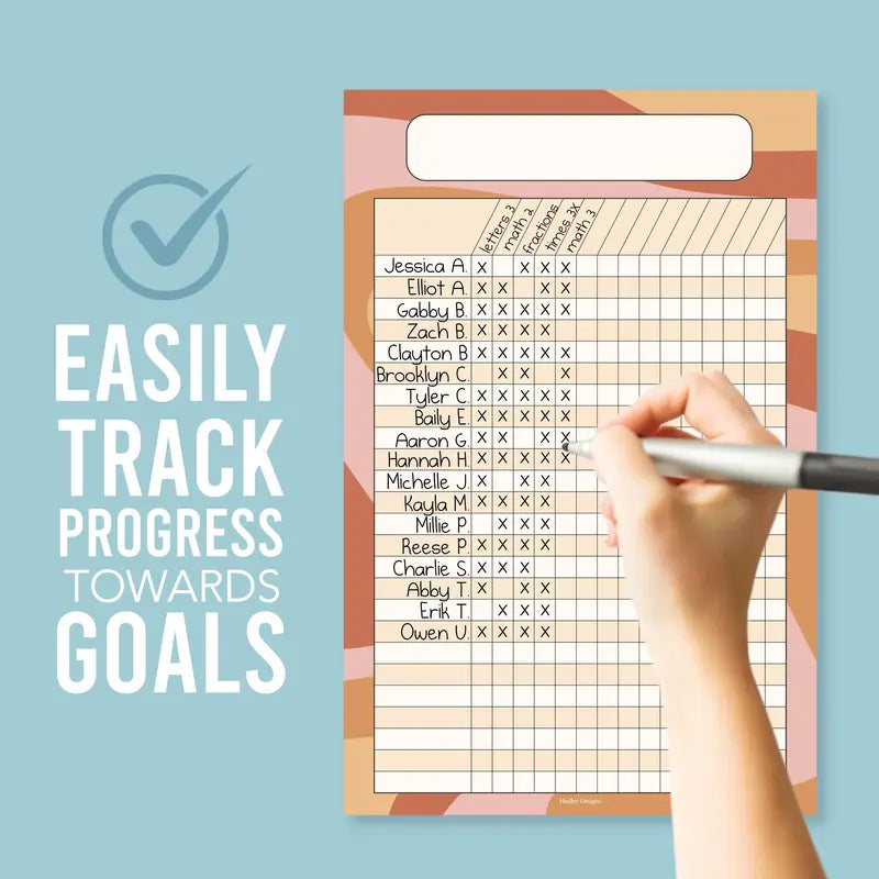 Hadley Designs Homework Trackers Sticker Packs - 8 Assorted Sticker Sheets, 11x17 Inch Laminate, Classroom-Home School Supplies, Visual Learning Tools That Builds Responsibility