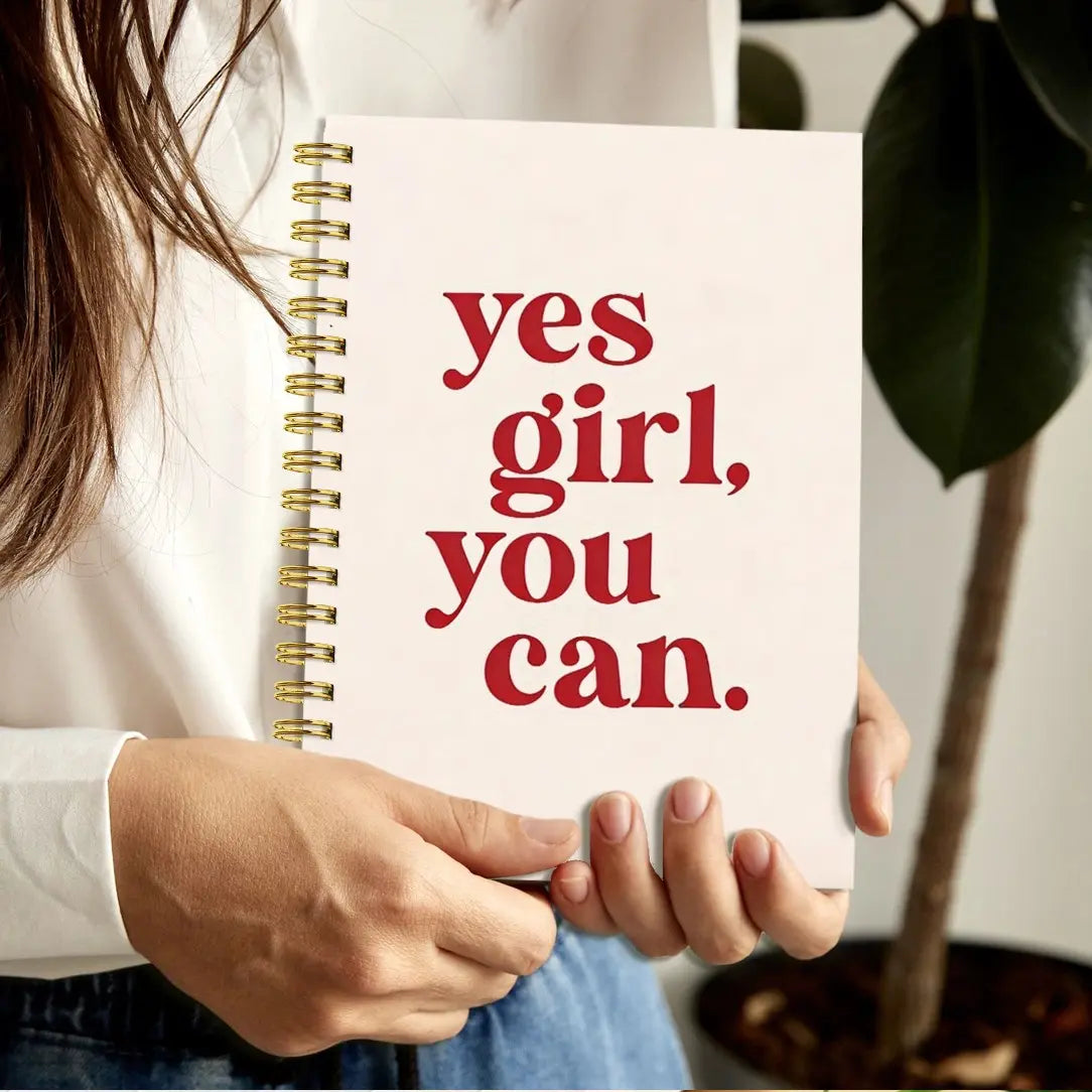Empowering Feminist Quote Notebook, 8.3x5.5 Inches, Hard Cover Spiral Bound, Girls' Power, Women Empowerment Journal, Office School Use, Writing Notebook