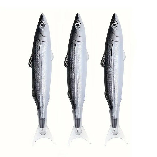 Fish Shaped Ballpoint Pen, 3 Counts Cute Ocean Fish Ballpoint Pen, Aesthetic Pens, Creative Salty Fish Simulation Pen for Students and Adults, Stationery Supplies, Special Pen, Writing Pen, Specialty Pen