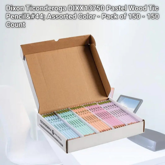 Dixon Ticonderoga DIXX13750 Pastel Wood Pencils - Assorted, Smooth Writing, School Supplies - Pack of 150