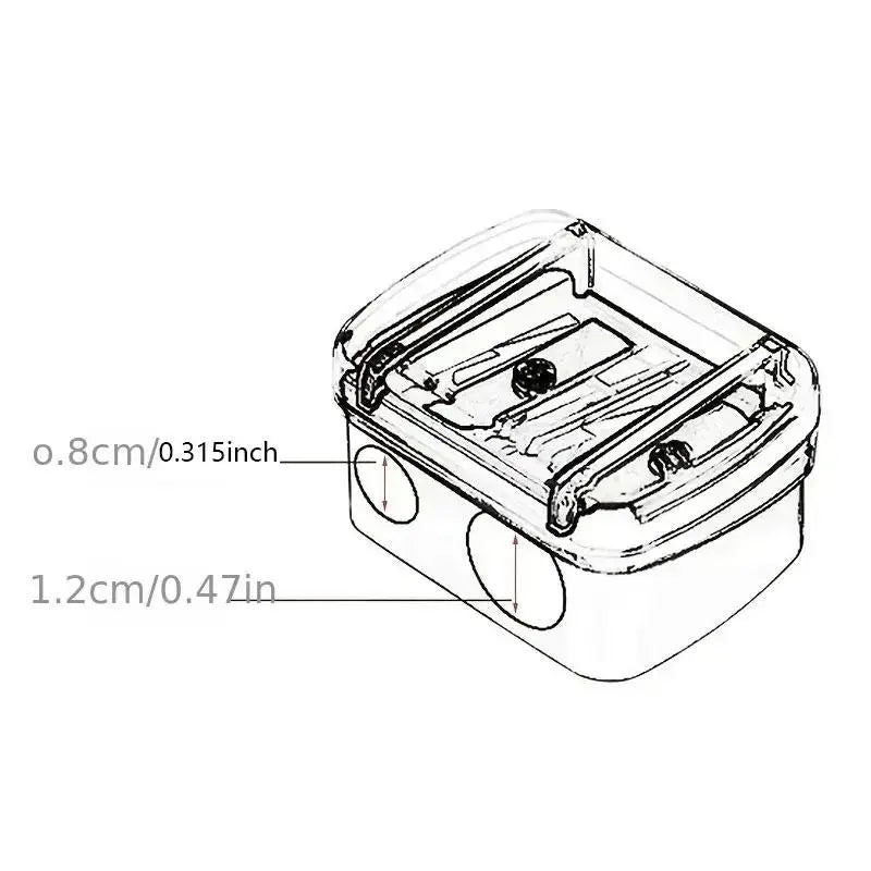 Double-Hole Manual Pencil Sharpener, 1 Pc Portable Pencil Sharpener, Stationery Supply, Art Supplies, Office Stationery Supplies, Study Tool